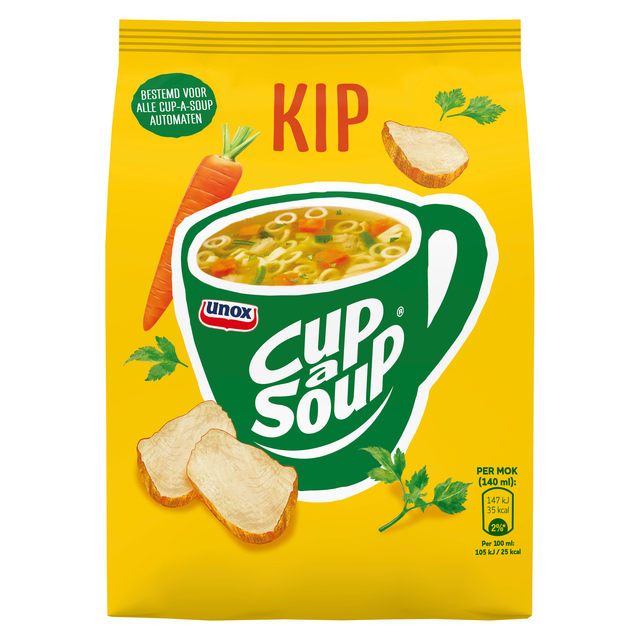 Cup-a-Soup Unox machinezak kip 140ml