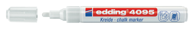 Krijtstift edding 4095 rond 2-3mm wit blister à 1 stuk