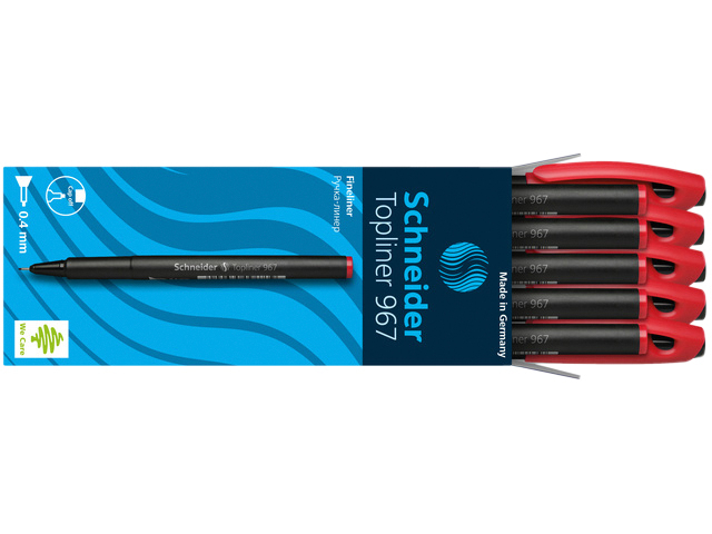 Fineliner Schneider 967 0.4mm rood