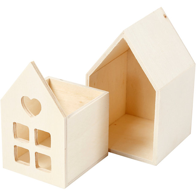 Huis met lade Creativ Company 10.8x6.8 cm hout