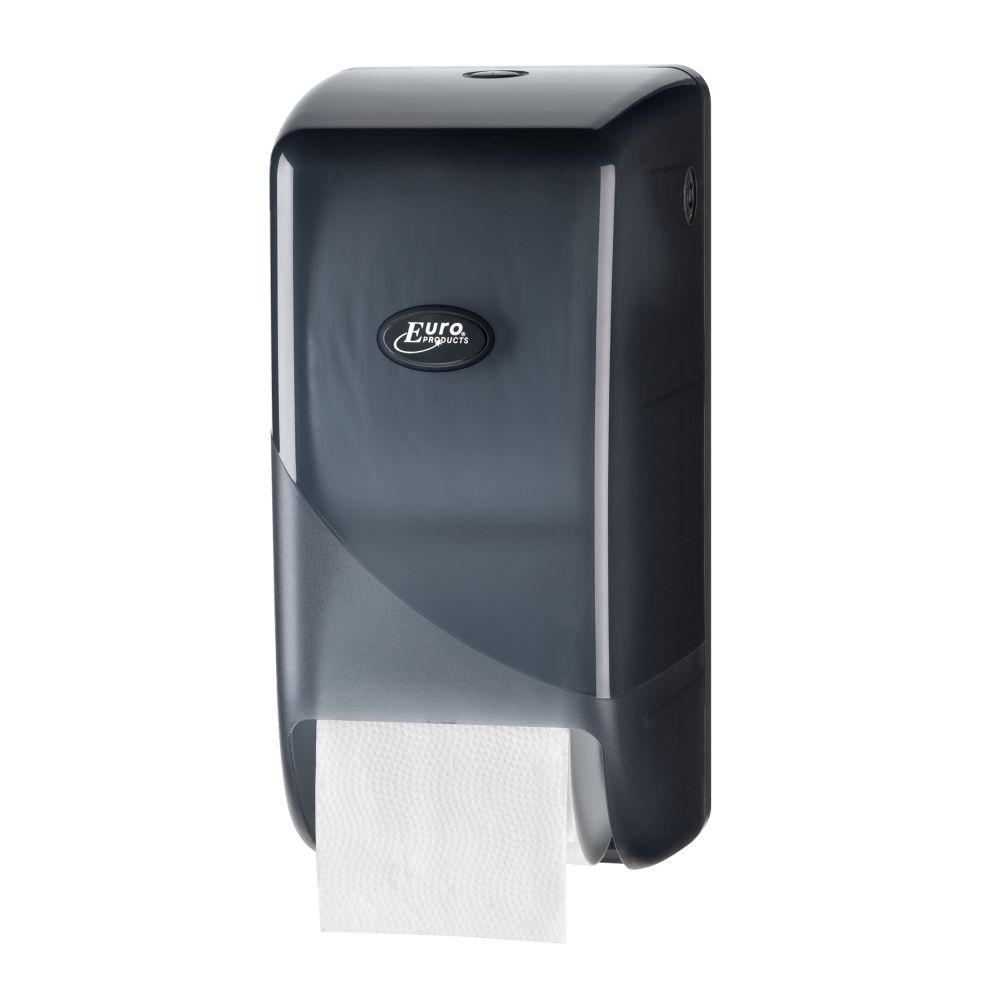 Pearl Black Toiletpapier dispenser voor toiletrollen met dop