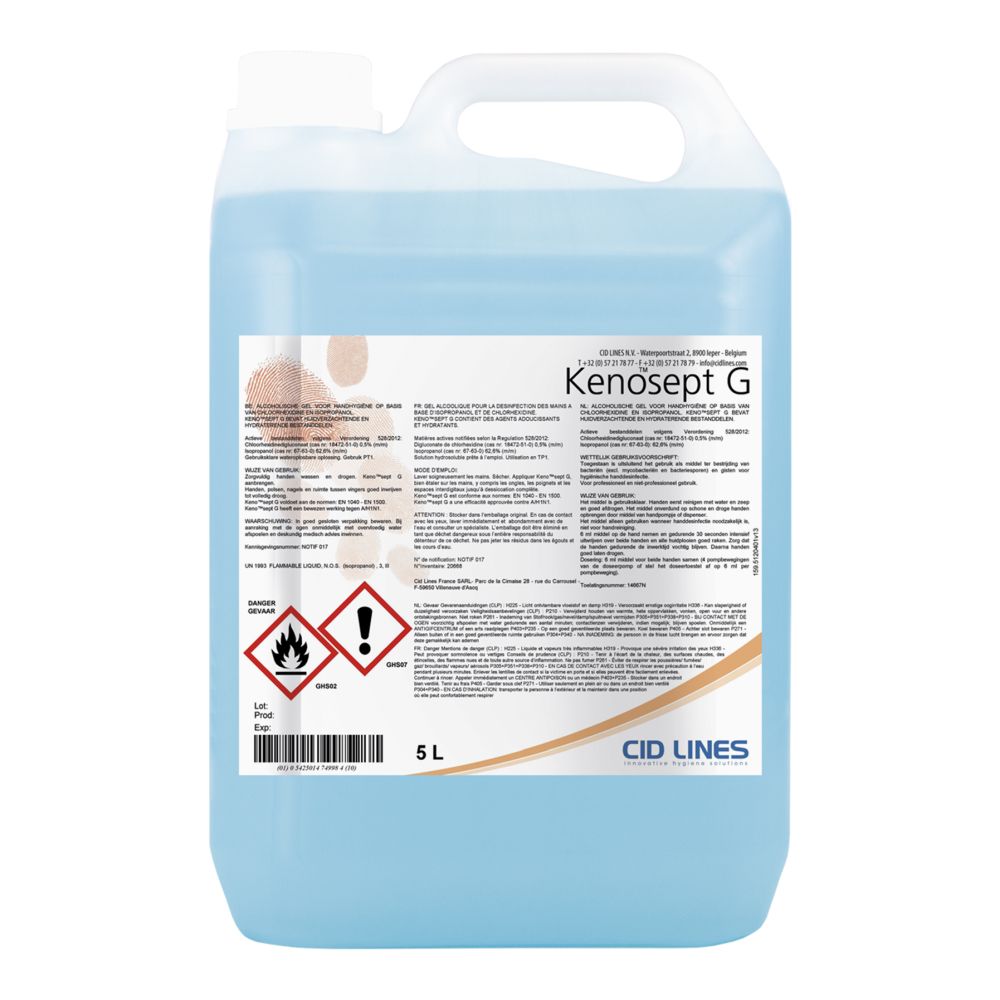 Kenosept G alcohol handdesinfectie gel 14667N can 5 liter