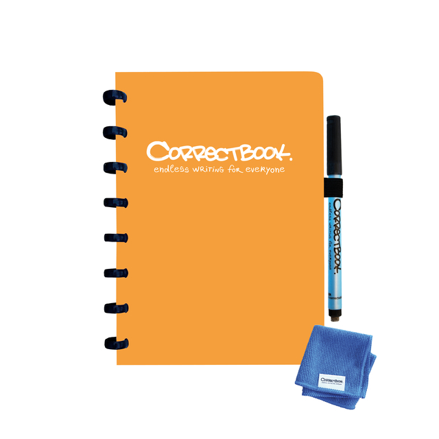 Notitieboek Correctbook A5 blanco 40blz peachy orange