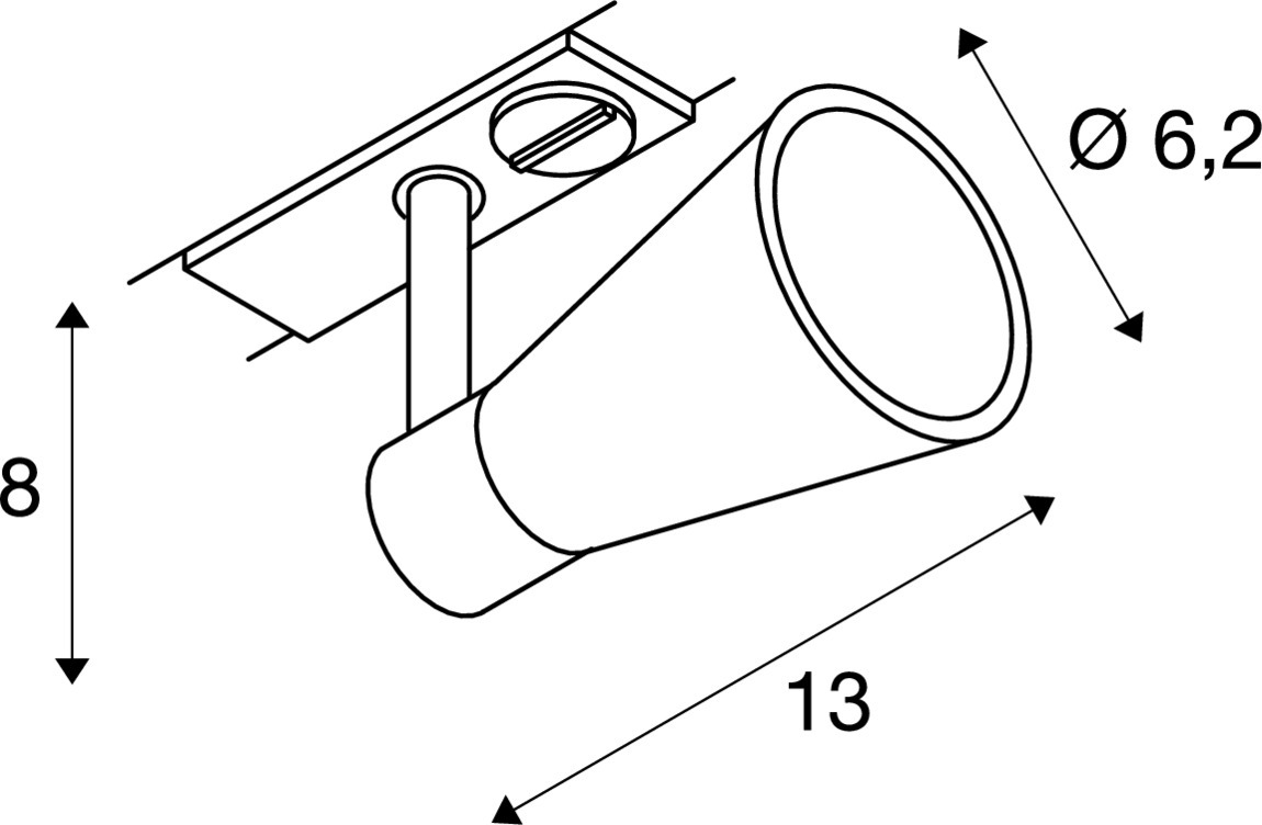 AVO zwart 1xGU10, 1-Fase