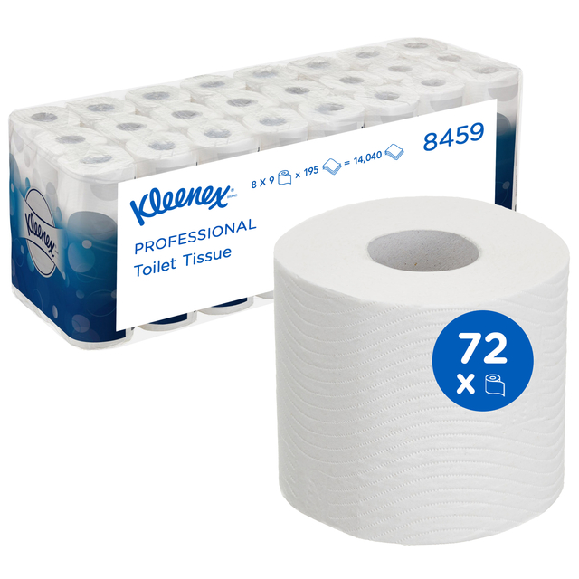 Toiletpapier Kleenex 3-laags 195vel wit 8459