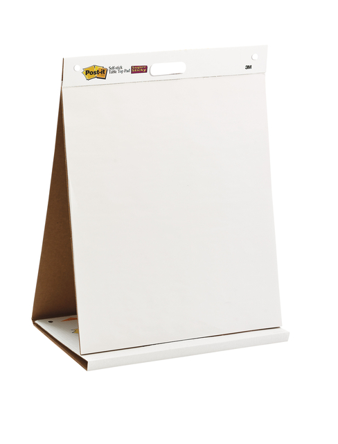 Meeting chart Post-it 563R Super Sticky 50,8x58,4cm met tafelstandaard wit 20 vel