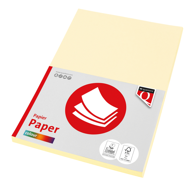 Kopieerpapier Quantore Colour A4 160gr ivoor 50 vel