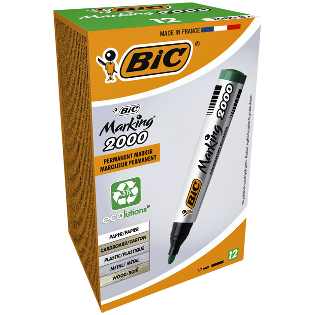 Viltstift Bic 2000 ecolutions rond large groen