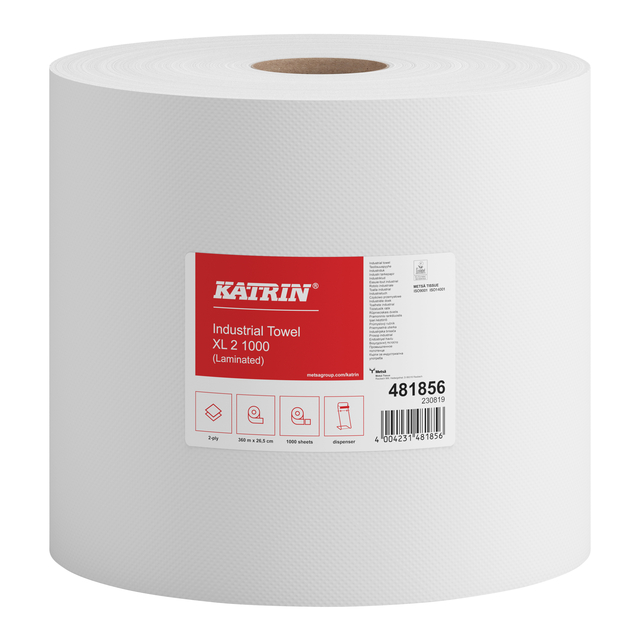 Poetspapier Katrin XL 2-laags 360m wit 481856