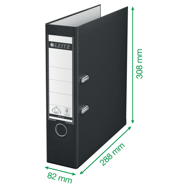 Ordner Leitz 1010 180° 80mm PP A4 oranje