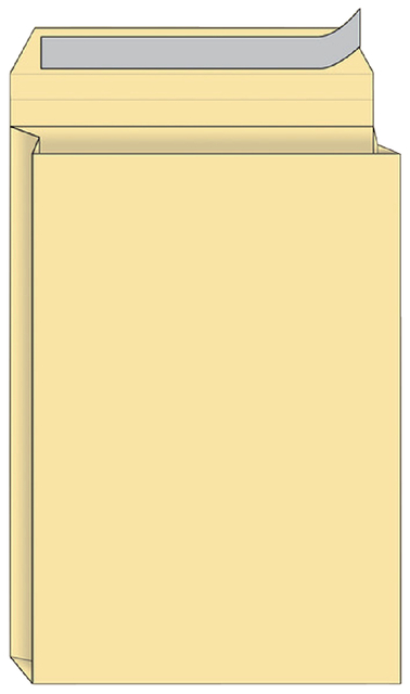 Envelop Quantore monsterzak 262x371x38mm zelfklevend creme 125 stuks