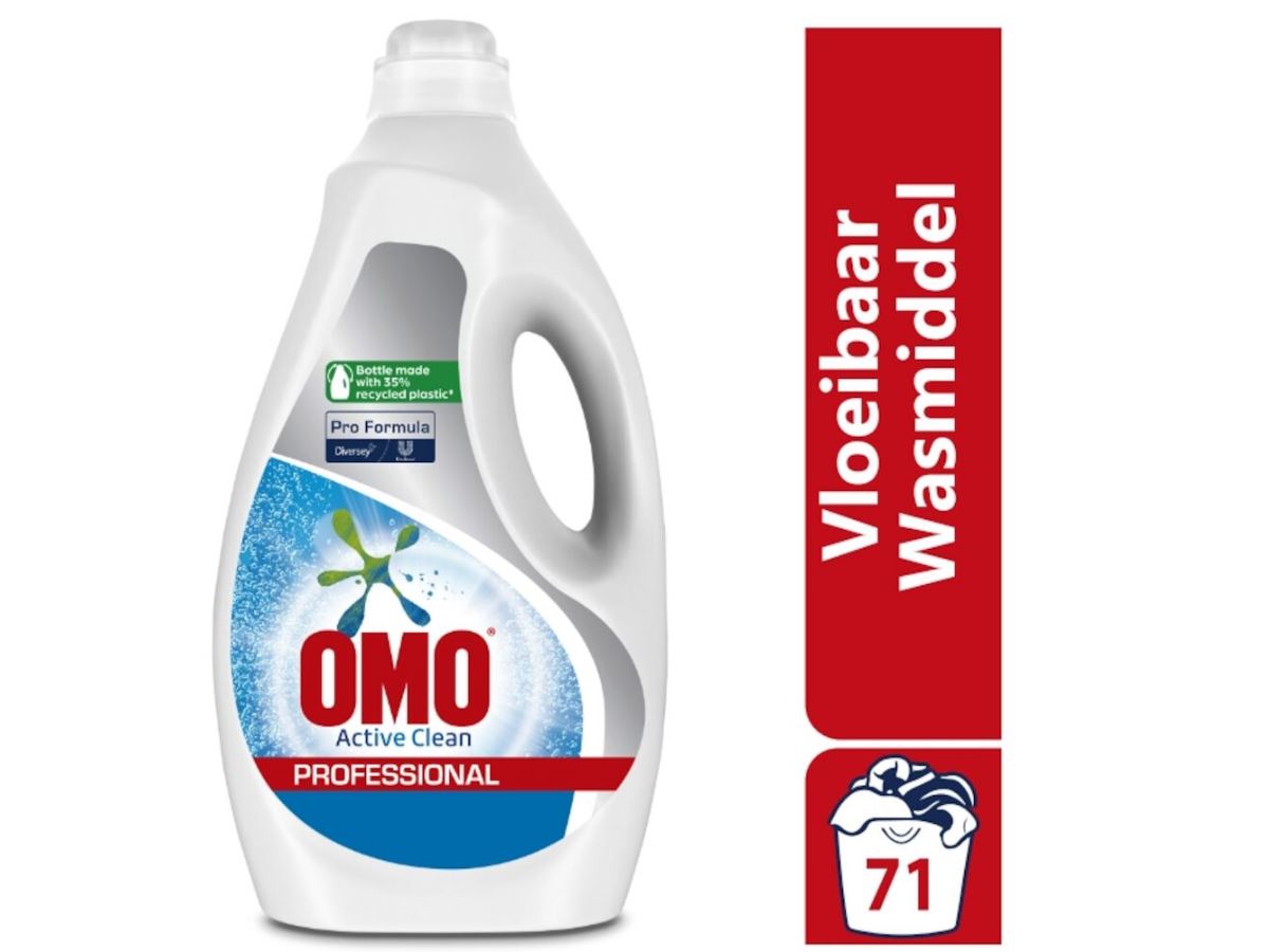 Omo Pro Formula Vloeibaar Wit Active Clean doos 2x5 liter