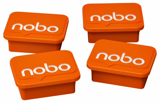 Magneet Nobo 22mm oranje 4 stuks