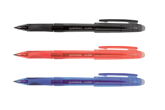 Gelschrijver Quantore erasable 0.7mm blauw