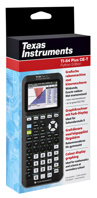 Rekenmachine TI-84 Plus CE-T Python Edition