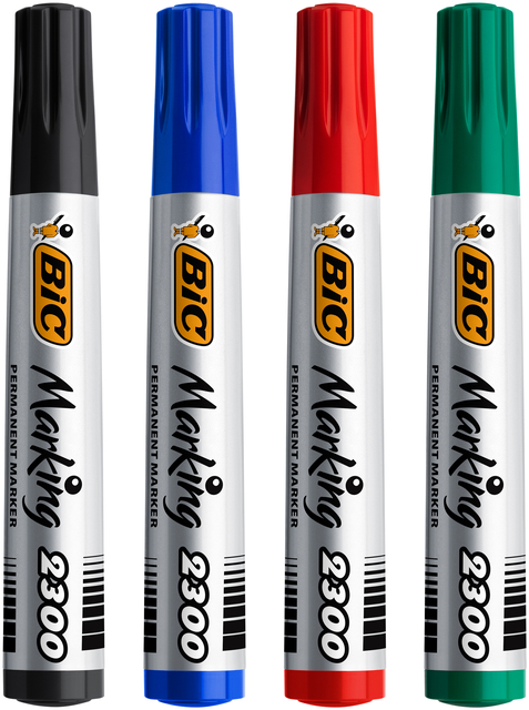 Viltstift Bic 2300 ecolutions schuin medium doos à 4 stuks