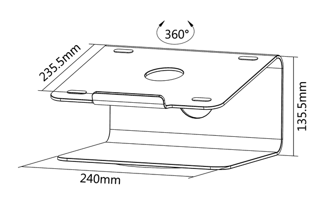 Laptopstandaard Neomounts NSLS050 zilver