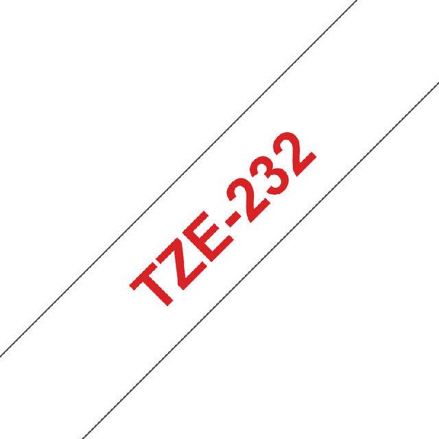 Labeltape Brother P-touch TZe-232 standaard 12mm rood op wit