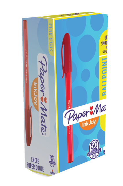 Balpen Paper Mate Inkjoy 100 medium rood