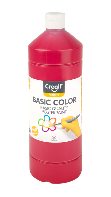 Plakkaatverf Creall basic donkerrood 1000ml