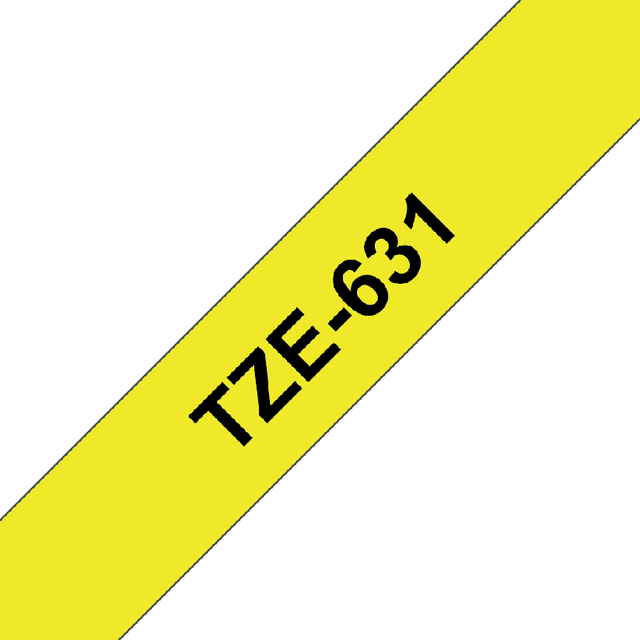 Labeltape Brother P-touch TZe-631 standaard 12mm zwart op geel