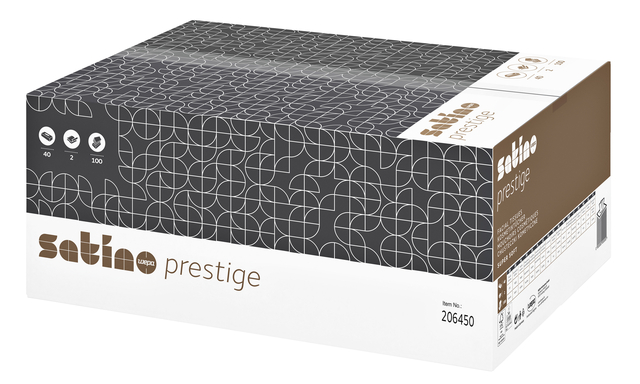 Facial tissues Satino Prestige 2-laags 100vel wit 206450