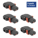 
ACT C13 IEC Lock+ herbedraadbaar links of rechts haakse connector zwart, PA130100RBK, 5-Pack
      