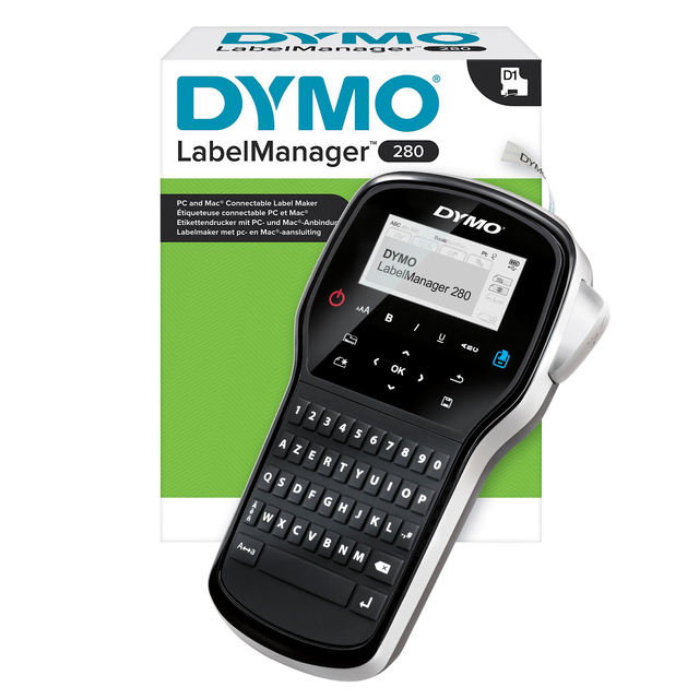 Labelprinter Dymo LabelManager 280 draagbaar azerty 12mm zwart