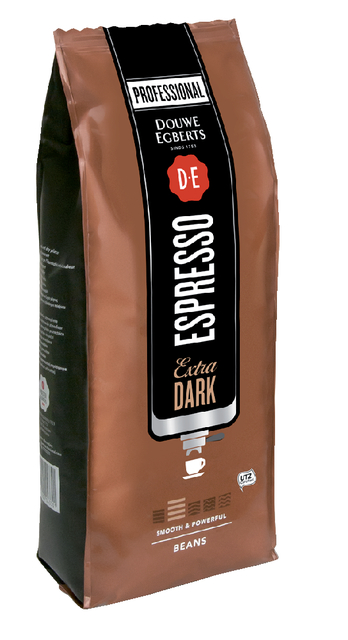 Koffie Douwe Egberts espresso bonen extra dark roast 1kg