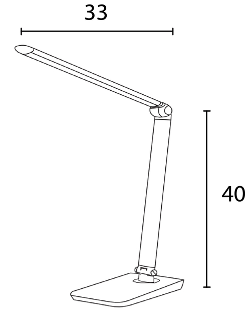 Bureaulamp Unilux Twistled led zwart