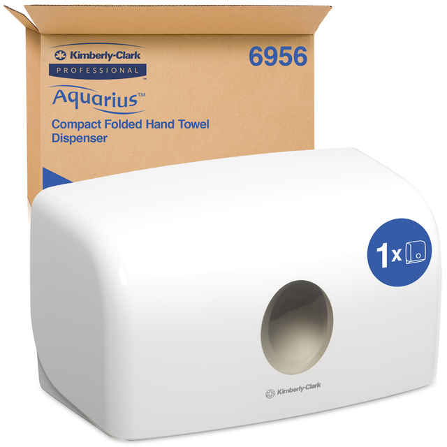Handdoekdispenser Aquarius voor i-vouw mini wit 6956