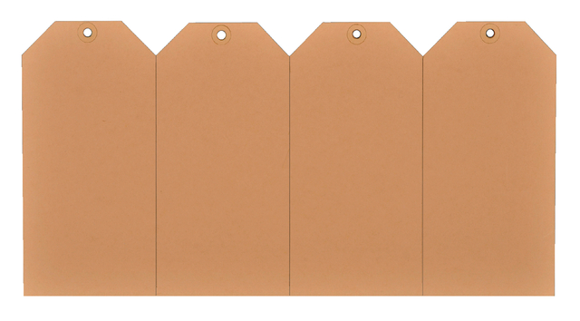 Label karton nr2 200gr 40x80mm chamois 1000 stuks