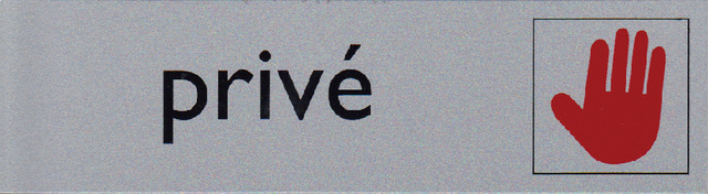 Infobord pictogram prive 165x44mm