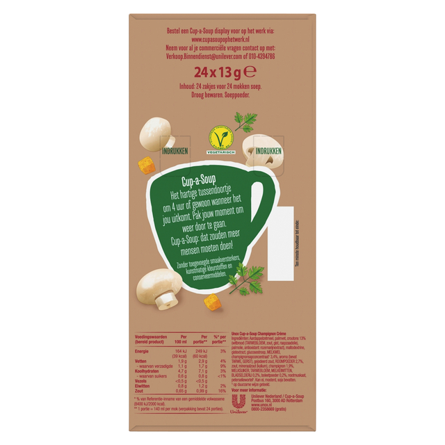 Cup-a-Soup Unox champignon crème 24x140ml