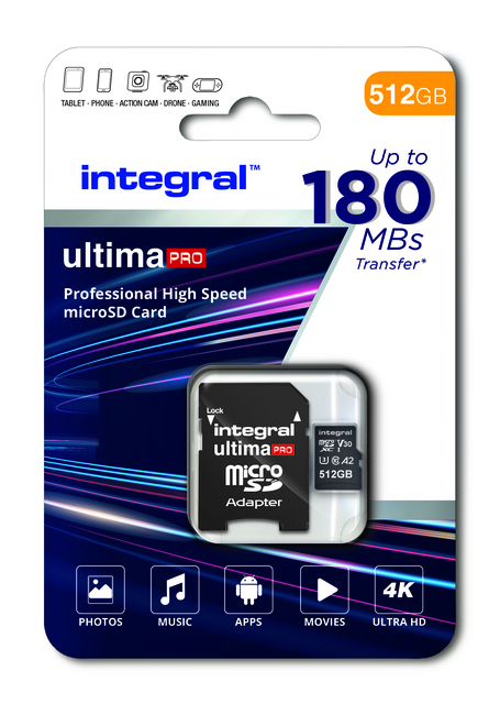 Geheugenkaart Integral microSDXC 512GB