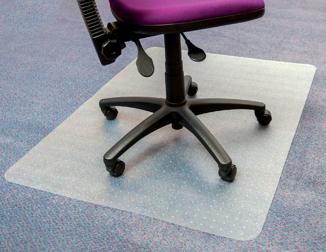 Stoelmat Floortex PVC 120x90cm voor zachte vloeren retailpak