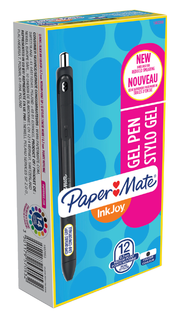 Gelschrijver Paper Mate Inkjoy medium zwart