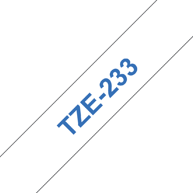 Labeltape Brother P-touch TZe-233 standaard 12mm blauw op wit