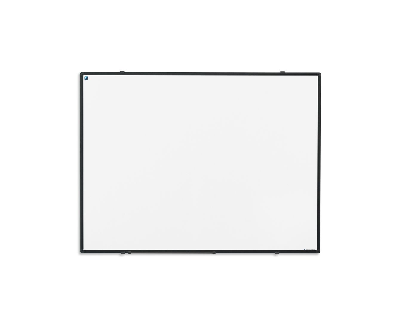 Whitebord zwart Softline profiel 8mm, gelakt staal wit - 120x240 cm