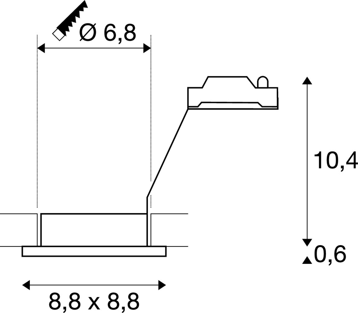 DOLIX OUT GU10 SQUARE wit 1xGU10