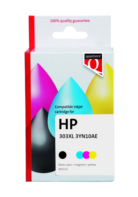 Inktcartridge Quantore alternatief tbv HP 3YN10AE 303XL zwart + 3 kleuren