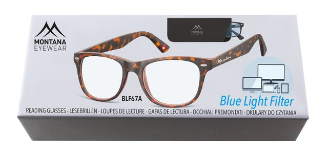 Leesbril Montana +1.00 dpt blue light filter turtle