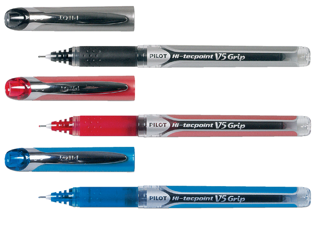 Rollerpen PILOT Hi-Tecpoint V5 Grip fijn blauw