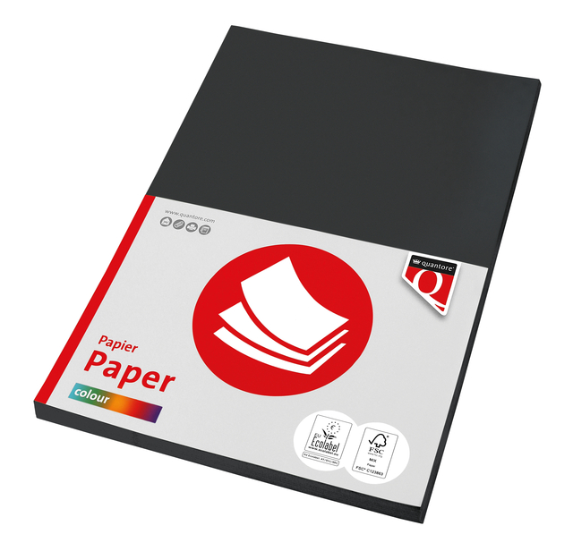 Kopieerpapier Quantore Colour A4 80gr zwart 100vel