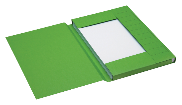 Dossiermap Secolor folio 3 klep 100% gerecycled karton 250 gr groen