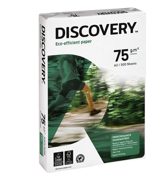 Kopieerpapier Discovery A3 75gr wit 500 vel