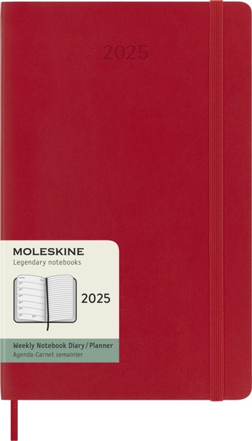 Agenda 2025 Moleskine 12M Planner Weekly 7dagen/1pagina large sc scarlet red