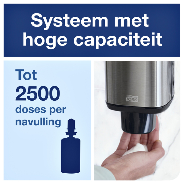 Dispenser Tork Image lijn S4 zeep en handdesinfectiemiddel  rvs 460010