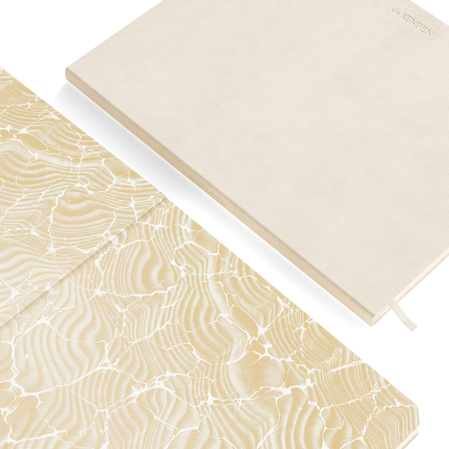 Notitieboek de KEMPEN Cotton Vanilla 171x220mm blanco 192 pagina's 90gr wit