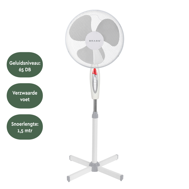 Statiefventilator BRASQ F300 Ø 40cm wit